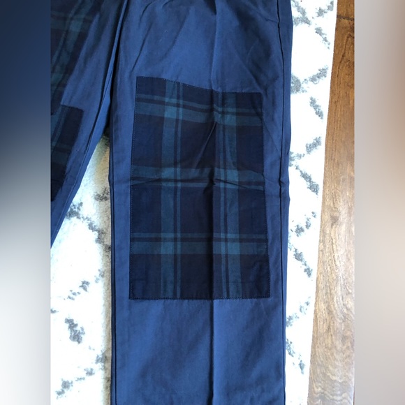 NWT J.Crew Pleated slouchy boyfriend chino pant with plaid patches - Picture 10 of 13